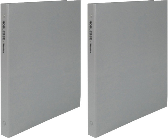 마이다스 노블레스 O바인더 3공 2cm A4, 회색, 2개