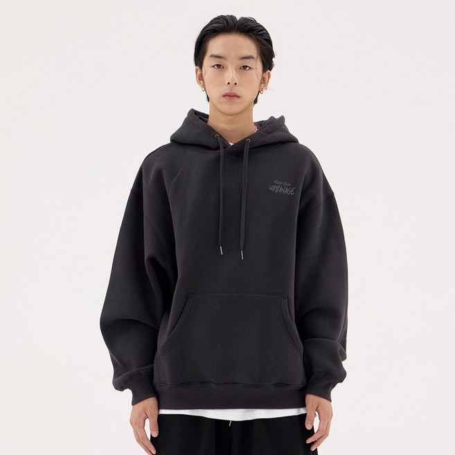 어반에이지 남녀공용 DESIGN STUDIO 로고 오버핏 후드 티셔츠