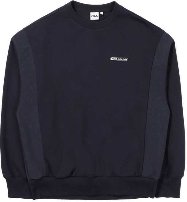 휠라 남녀공용 우븐 배색 맨투맨 FS2POE1182X