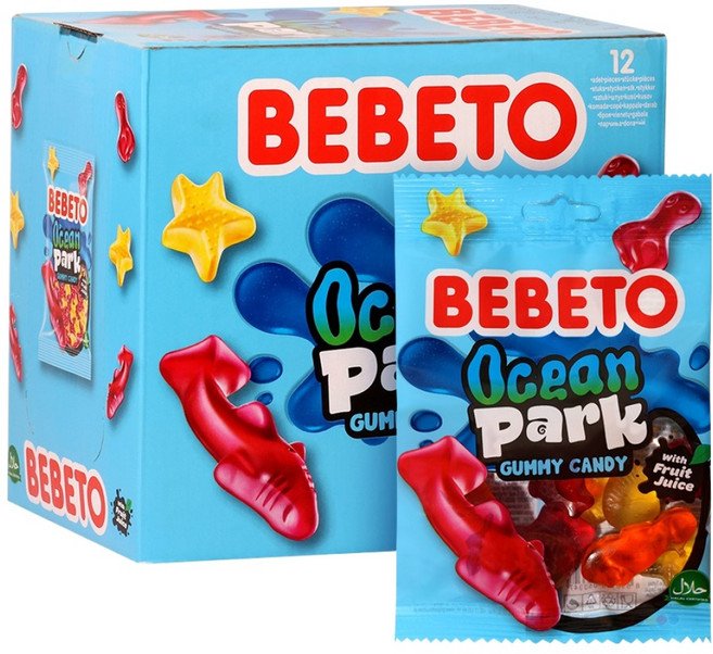 BEBETO 海洋公園軟糖 12入, 960g, 1個