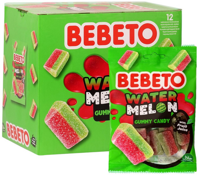 BEBETO 西瓜味軟糖 12入, 960g, 1個