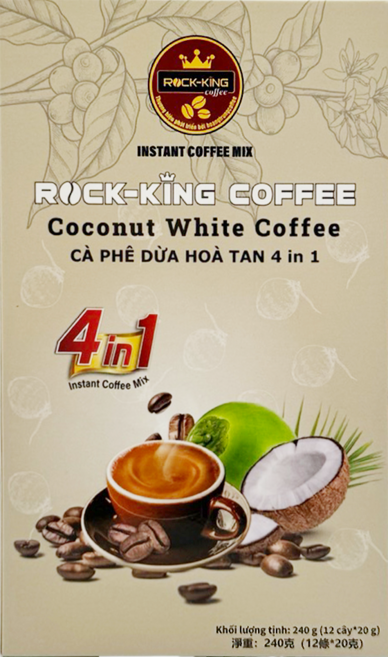 ROCK-KING 越南悶蒸萃取椰子咖啡, 1個, 20g, 12個裝