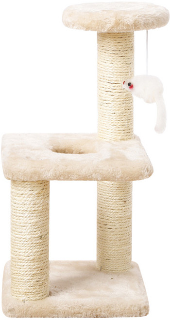 三層貓跳台, 1個, 米色