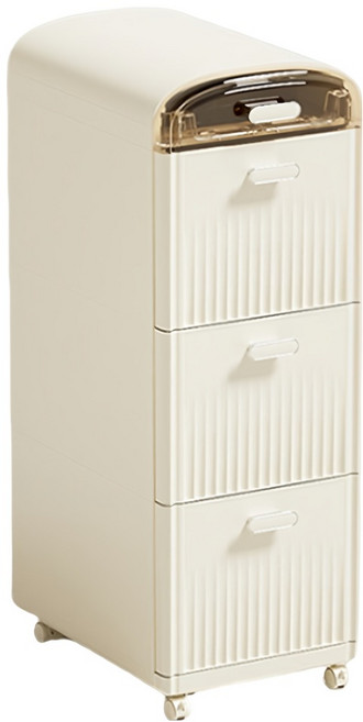 233儲物櫃 四層, 奶白色, 1個