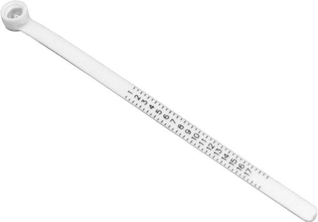 호호랜드 간단한 반지 크기 측정 링, 화이트, 1개