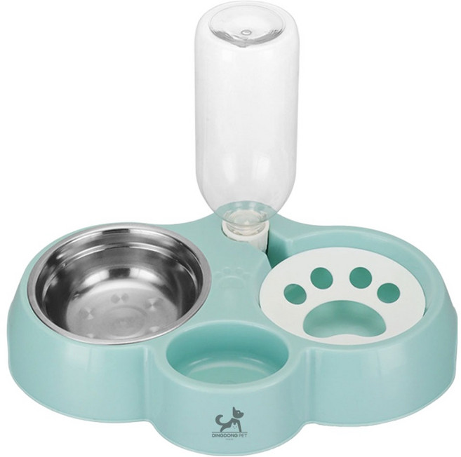 딩동펫 반려동물 3in1 구름 반자동 급수식기, 민트, 1개