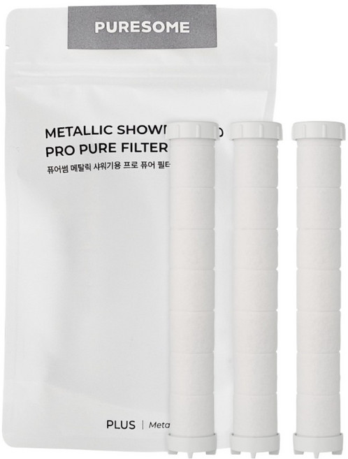 퓨어썸 메탈릭 샤워기용 프로 퓨어 필터, 3개