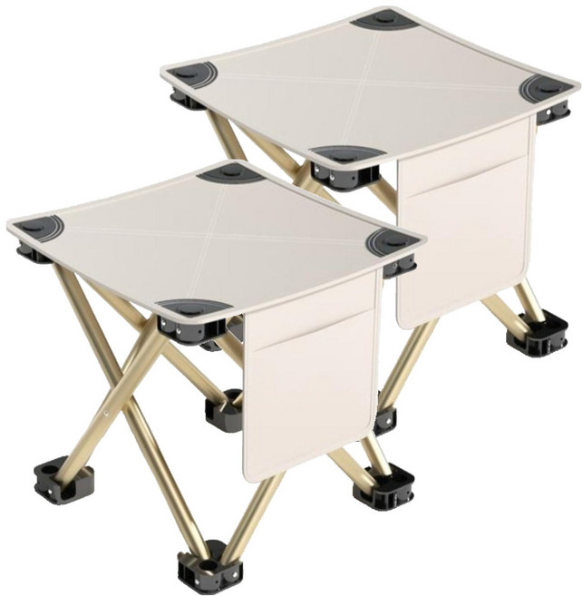 999피싱 휴대용 경량 접이식 폴딩 의자, 베이지, 2개