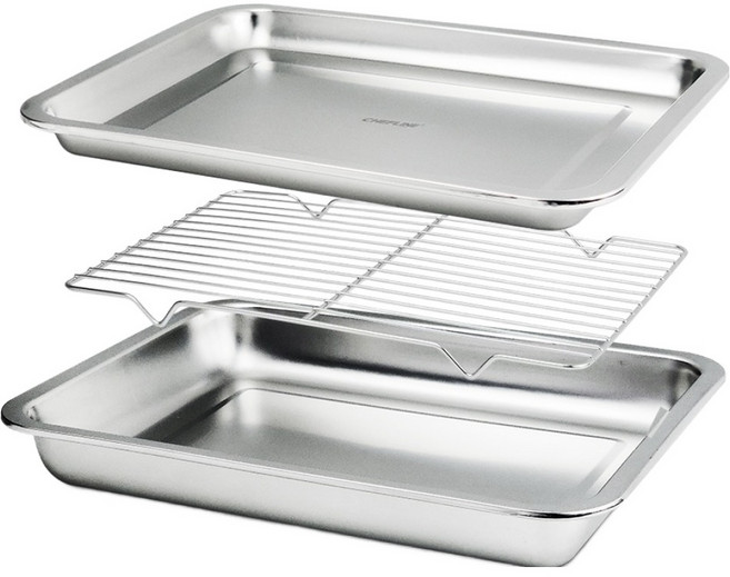 셰프라인 연마제 걱정없는 셰프라인 스텐 트레이 세트, 셰프라인 스텐 트레이세트 4호 바트, 1세트