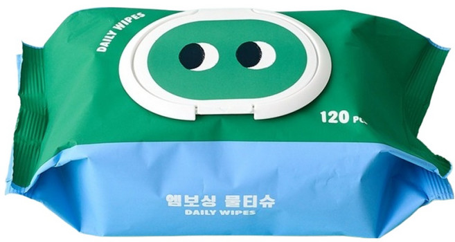 모던하우스 아이팝 엠보싱 물티슈 캡형, 1개, 120매, 50g