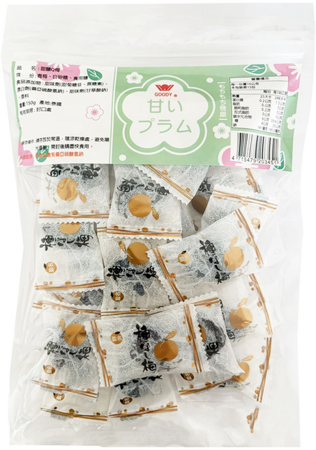 泰國 GOODY 甜釀Q梅, 1個, 150g