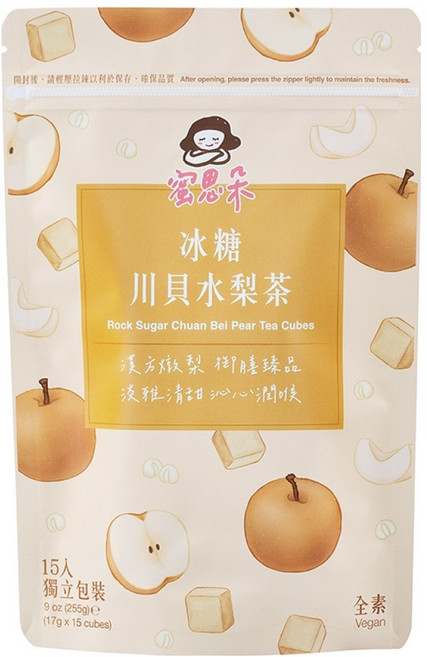 蜜思朵 NEW 冰糖川貝水梨茶, 15顆, 17g, 1袋