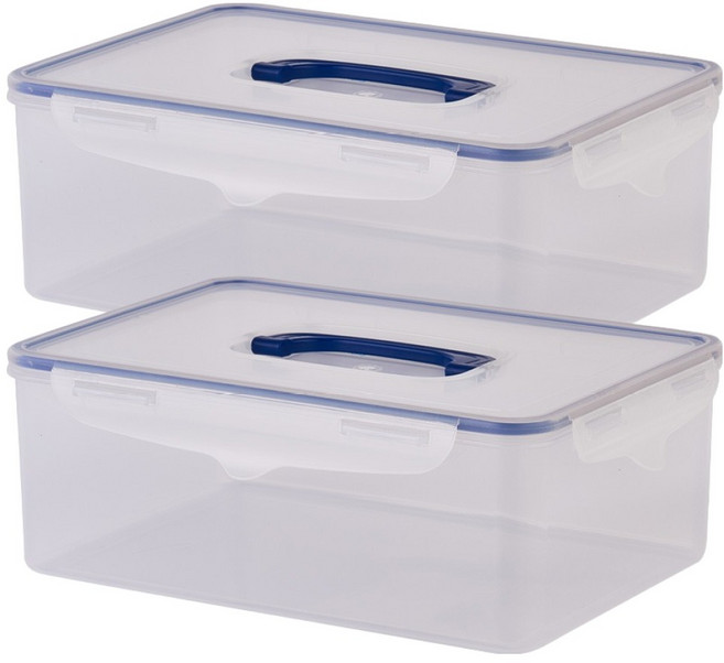 ecosense 조아락 직사각 밀폐용기, 2개, 6.5L