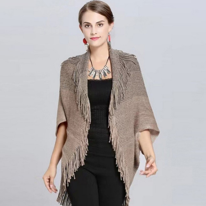 디멜디 여성용 대형 스카프 태슬 숄 망토