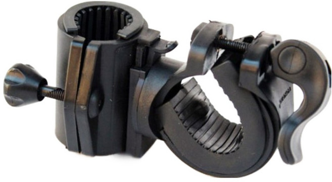 360도 자전거 라이트 거치대, 블랙, 1개