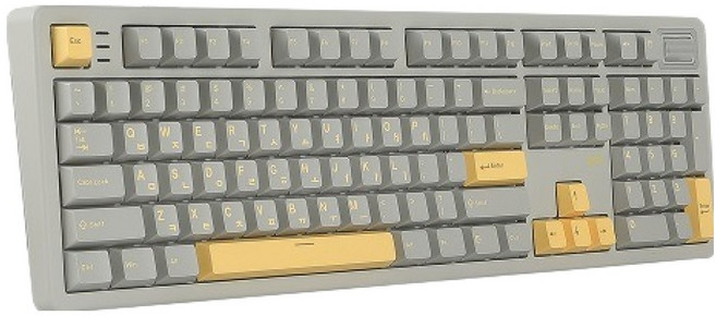 지클릭커 파도프로젝트 SPK107 8K 제주스위치 풀윤활 기계식 키보드, 크레용옐로우, SPK107(도각도각45g), 제조사축