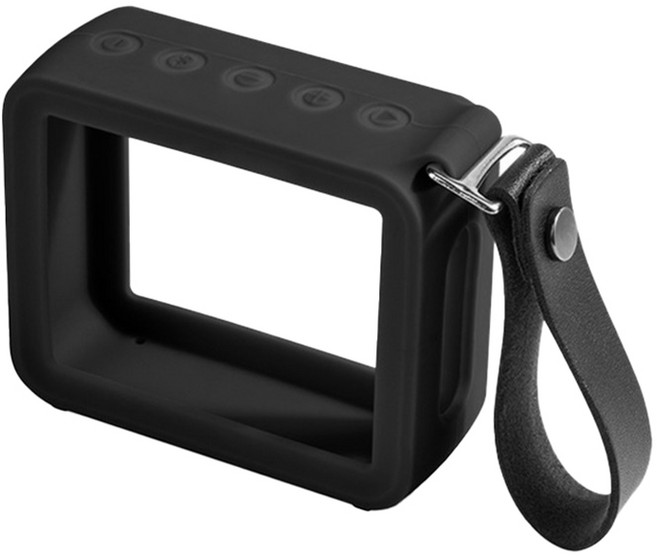 디스티프 JBL GO2 전용 손잡이 스트랩 실리콘 보호 케이스, 블랙