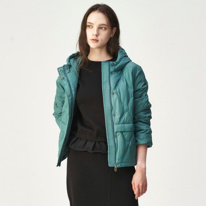 올리비아로렌 여성용 코쿤실루엣 누빔자수 다운 VOBKD5W9326