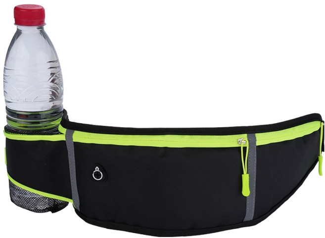 하루리빙 워킹 조깅 등산용 힙색 물병 벨트, 블랙, 1개