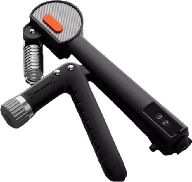 살림만렙 강도조절 전완근 기계식 카운트 손 악력기, 다크블랙, 1개