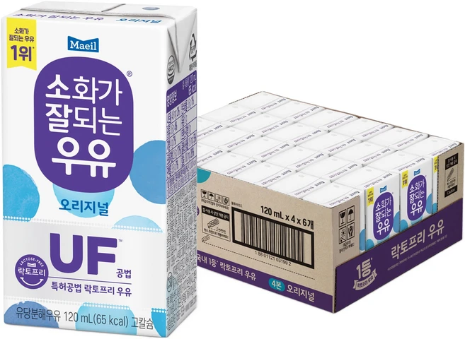 소화가잘되는우유 오리지널 미니, 120ml, 24개 - 쿠팡