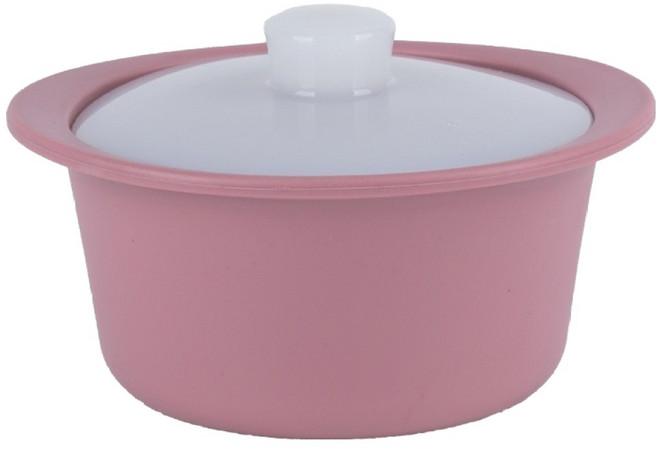 전자레인지용 실리콘 찜기 대형(21 x 9.5 cm), 1개, 분홍
