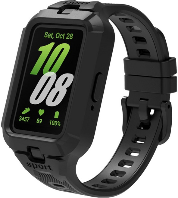 워치스탠다드 기어 일체형 실리콘 스트랩, 블랙, 1개