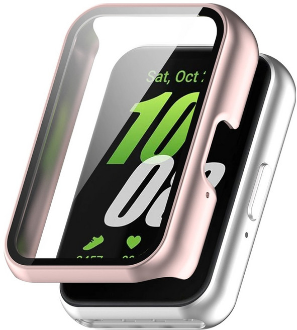 워치스탠다드 강화유리 풀커버 케이스, 로즈핑크, 1개