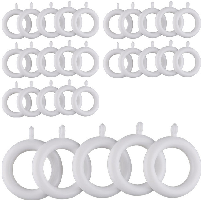 홈드레브 프리미엄 커튼링 25mm, 30개, 화이트