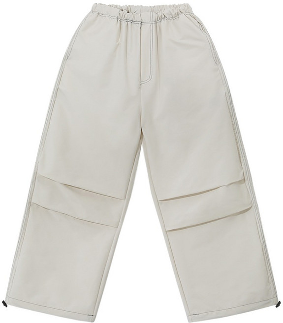 M.N.C 男女通用車線膝蓋抓褶寬褲 MDIP966DS