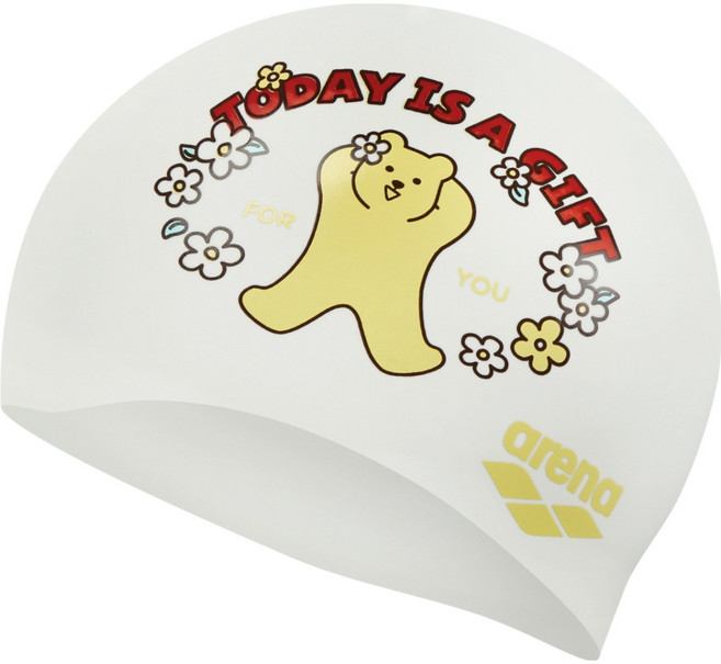 아레나 젤리베어 나들이 실리콘수모 A5AC1AC85, WHITE, 1개