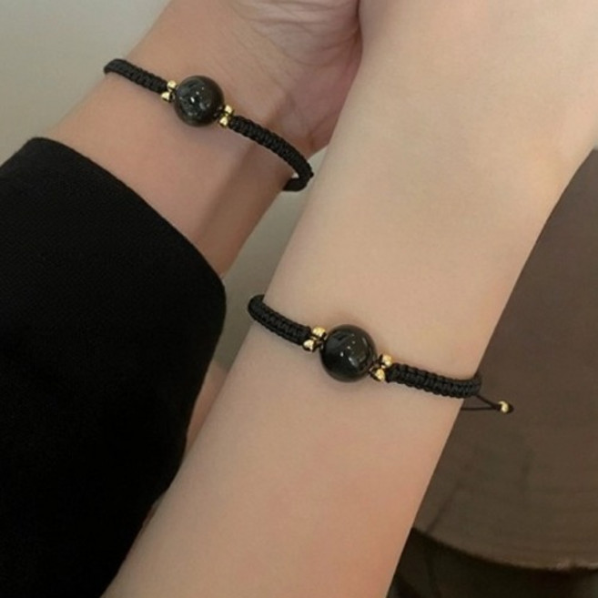 PEONIST 女性寶石情侶手鍊 2入