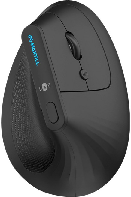 맥스틸 무소음 블루투스 무선 버티컬 마우스, 블랙, GM-BVE1500