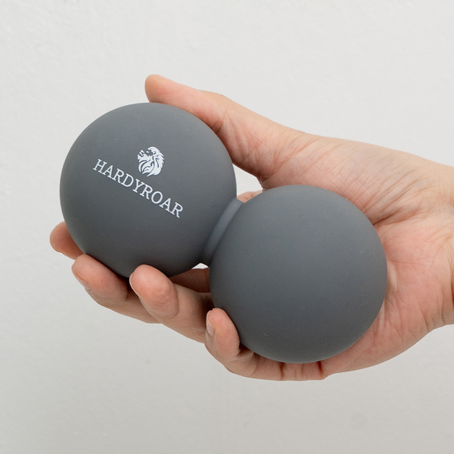 하디로어 프리미엄 듀얼 땅콩 마사지볼, 그레이, 1개