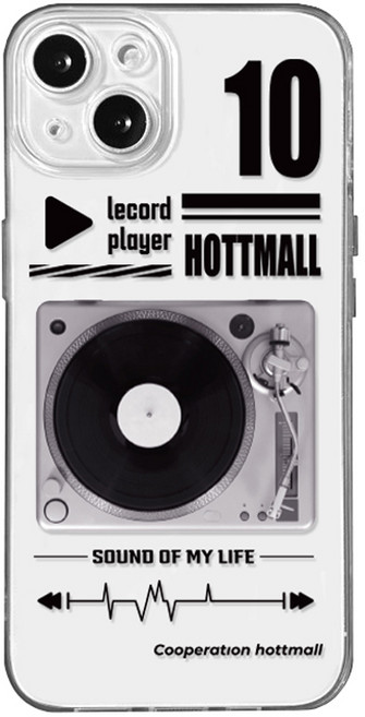 hottmall 黑色唱片手機殼 MOA0992