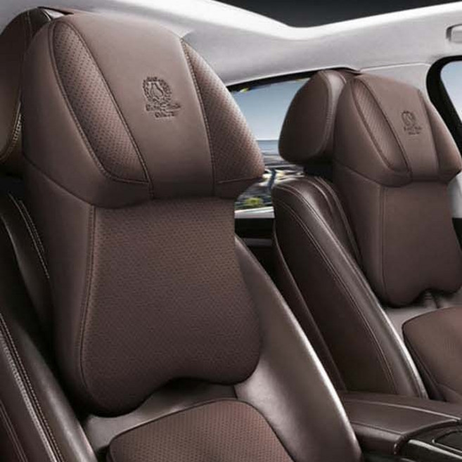 크로니클 플레인라인 차량용 고급 풀커버 전차종 호환 목쿠션, 브라운, 1개