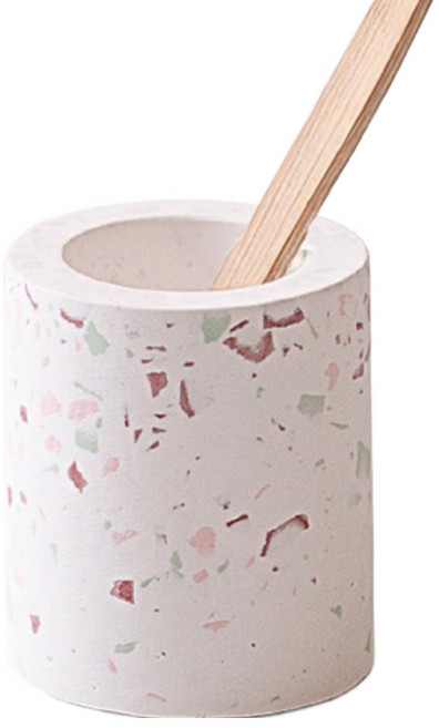 한봄누리 규조토 테라조 칫솔꽂이, 핑크, 1개
