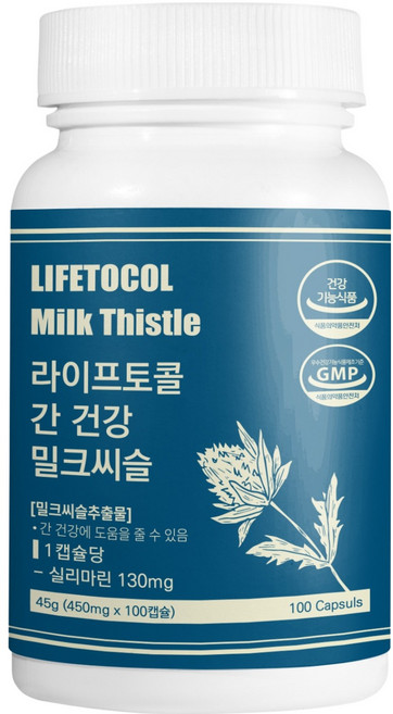 라이프토콜 간 건강 밀크씨슬 45g, 1개, 100정