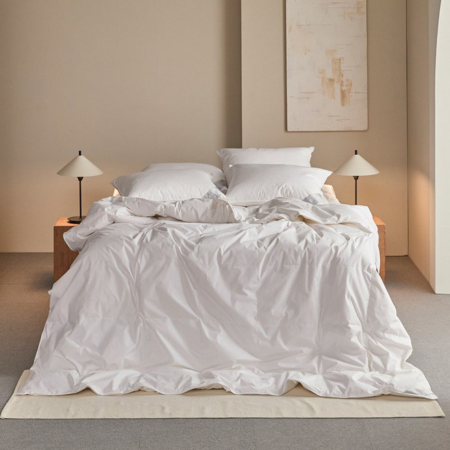 바운티풀 호텔 침구 디럭스 사계절 구스 다운 이불 350g, 화이트