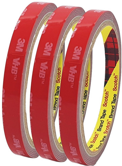 쓰리엠 VHB 초강력 아크릴폼 그레이 양면테이프 10mm x 1.5m, 3개