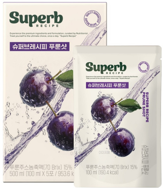 GC녹십자웰빙 슈퍼브레시피 푸룬샷 5p, 500ml, 1개