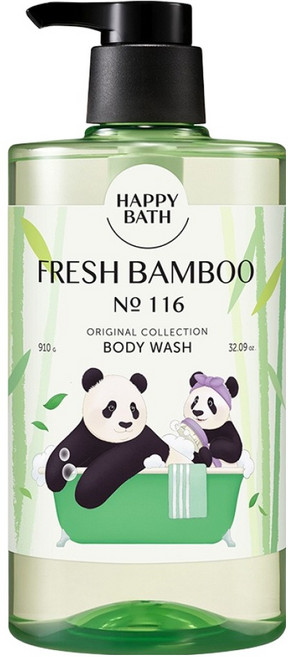 해피바스 바오패밀리 오리지널컬렉션 대용량 바디워시 프레시 대나무향, 910ml, 1개