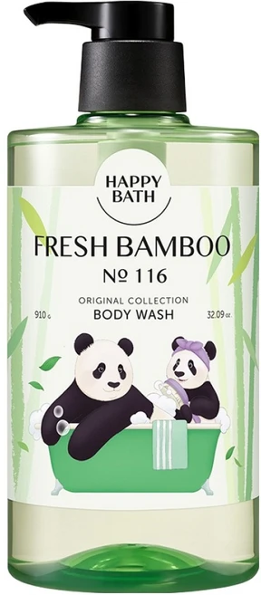 해피바스 바오패밀리 오리지널컬렉션 대용량 바디워시 프레시 대나무향, 910ml, 1개 - 쿠팡