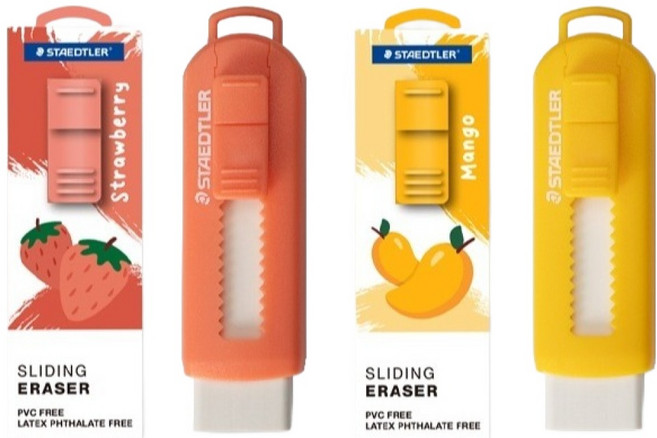 스테들러 슬라이딩 지우개 카페 2종 세트, 망고, 스토로베리, 2세트
