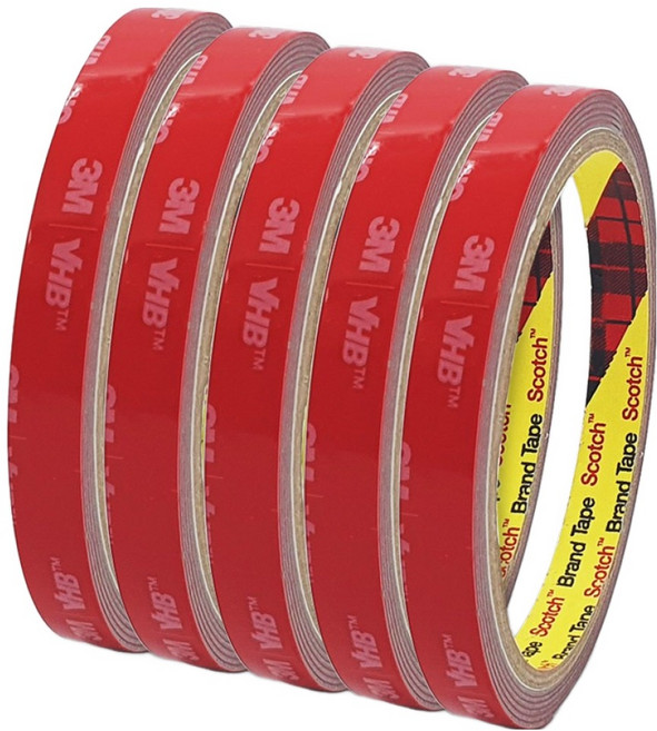 쓰리엠 VHB 초강력 아크릴폼 그레이 양면테이프 10mm x 1.5m, 5개