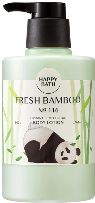 해피바스 바오패밀리 오리지널 컬렉션 바디로션 프레시 대나무향, 500g, 1개 - 쿠팡