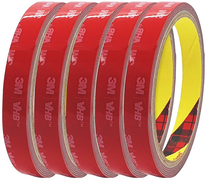 쓰리엠 VHB 초강력 아크릴폼 그레이 양면테이프 12mm x 1.5m, 5개