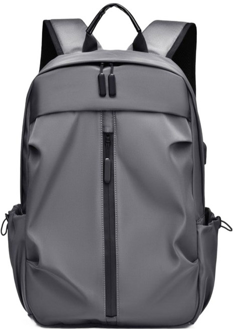 Elsso 筆電 平板 分隔收納 日常防水 多口袋 商務 旅行用 大尺寸 大容量 後揹包, 灰色