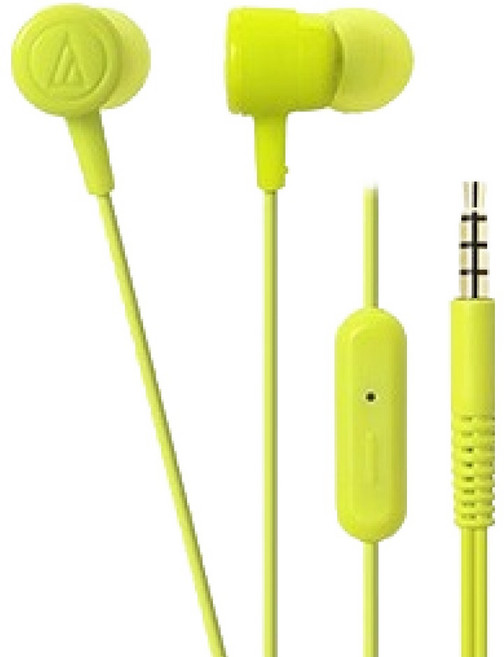 audio-technica 鐵三角 觸控降噪 3.5mm 有線耳機 ATH-CKL220iS 淺綠色