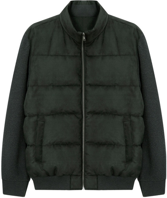 마인드브릿지 남성용 스웨이드 니트배색 패딩점퍼 MZJP7102